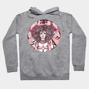 Pink and White Kemet Warrior Hoodie